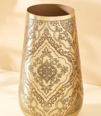 Luxury Engraved Metal Decorative Vase