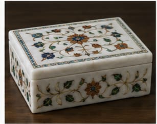 Marble Inlay Jewelry Box